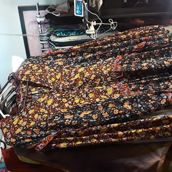 Anthropologie Black and Red  Sundress - Picture 2 of 6